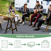 152 × 244 cm Grey & White Reversible Outdoor Rug