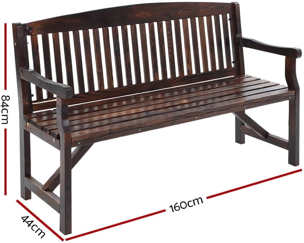 160 cm Water-Repellent Timber Garden Bench