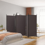 5-Panel Fabric Room Divider with Iron Frame – 4 Colours