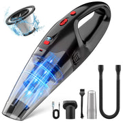USB-Rechargeable Hand Vacuum with LED & 3 Attachments
