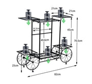 6-Tier Parisian-Style Metal Plant Stand – Black