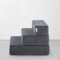 Small Charcoal Foam Pet Stairs – 38 cm High × 53 cm Wide