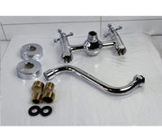 Chrome Wall-Mounted Brass Mixer Tap with Swivel Spout