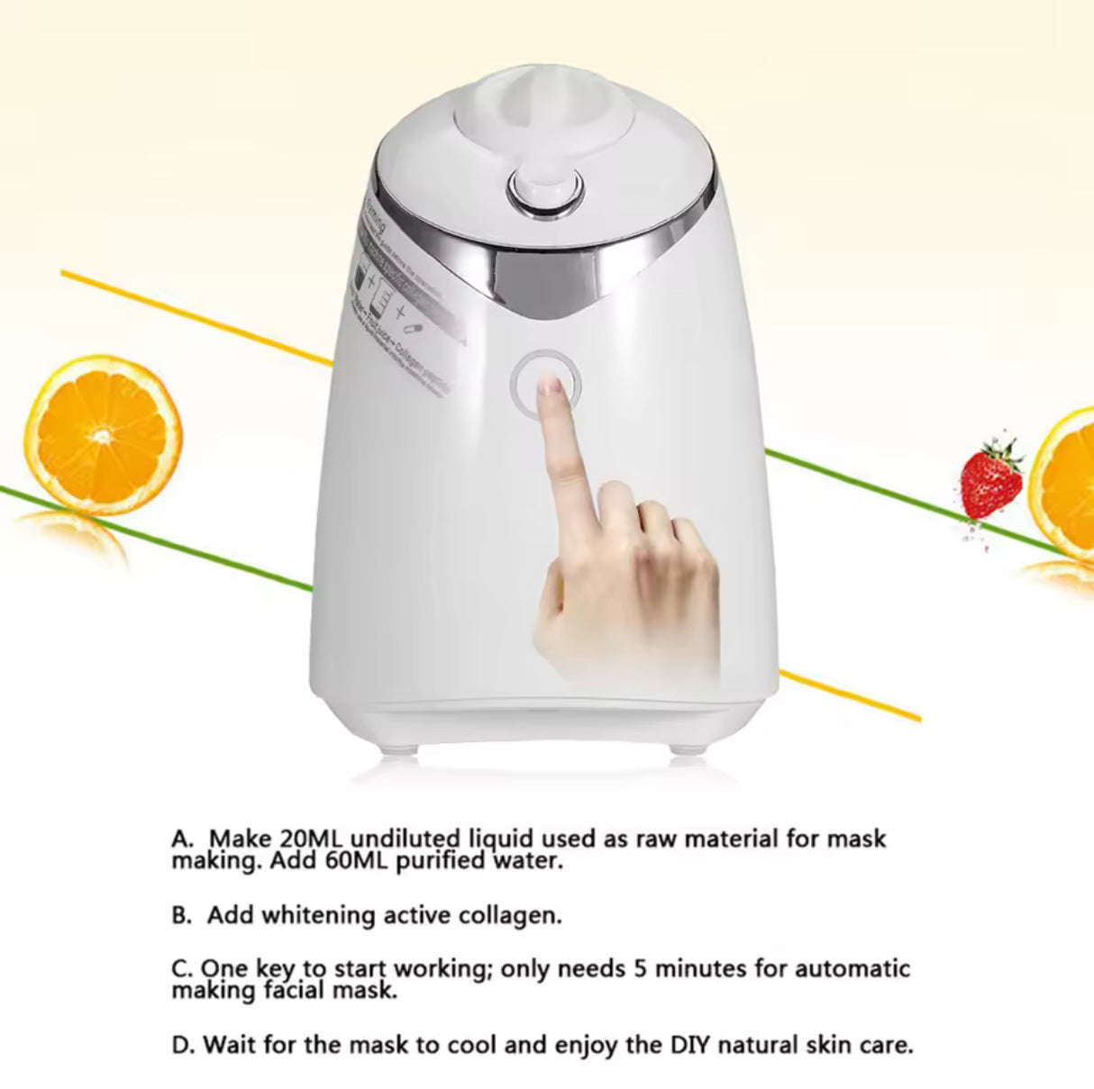 Fruit Mask Machine DIY Natural Fruit Vegetable Face Mask Maker Facial Care Fresh Collagen Beauty Machine Vegetable Mask Machine