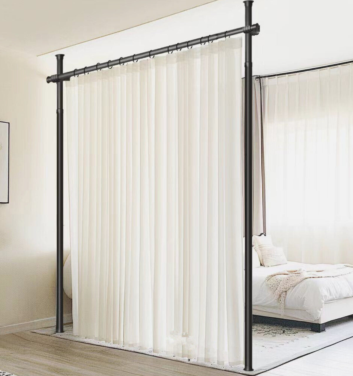 Adjustable Portable Room Divider Frame – 1.1–3m