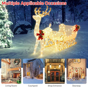6 ft Pre-Lit Reindeer & Santa Sleigh Yard Display