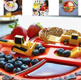 Excavator Fork Spoon Shovel Board Fun Tableware Safe Practical Bulldozer Dinosaur Food Supplement Tableware Set Kitchen Supplies