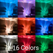 16-Colour Aurora & Ocean Ripple Cube Lamp – Rechargeable