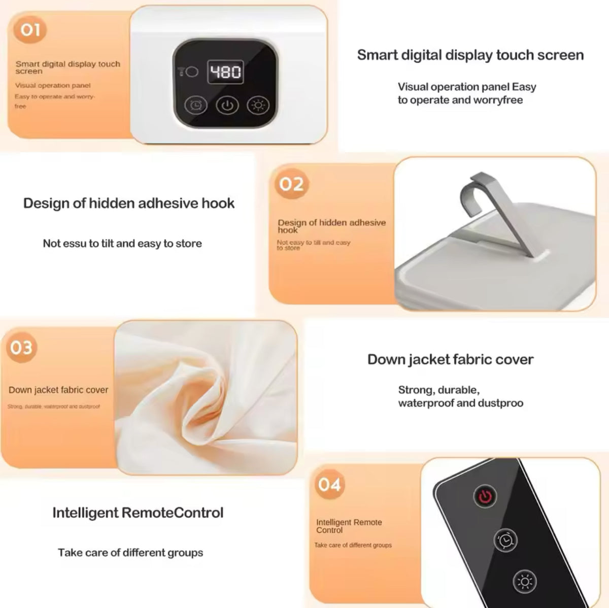 Folded Electric Clothes Dryer Smart Drying Rack Hang Ultraviolet Dryer Machine Portable Travel Warm Air Dryer 220V For Home
