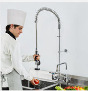 47-Inch Commercial Wall-Mount Pre-Rinse Faucet