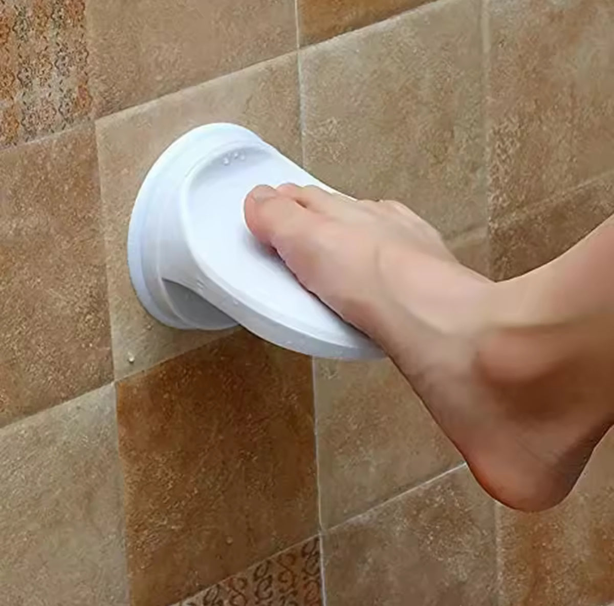 Suction-Mounted Shower Foot Rest for Shaving