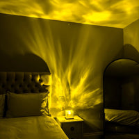 16-Colour Aurora & Ocean Ripple Cube Lamp – Rechargeable