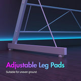 L Shaped Gaming Desk with LED Lights & Power Outlets Computer Desk with Monitor Stand Corner Desk