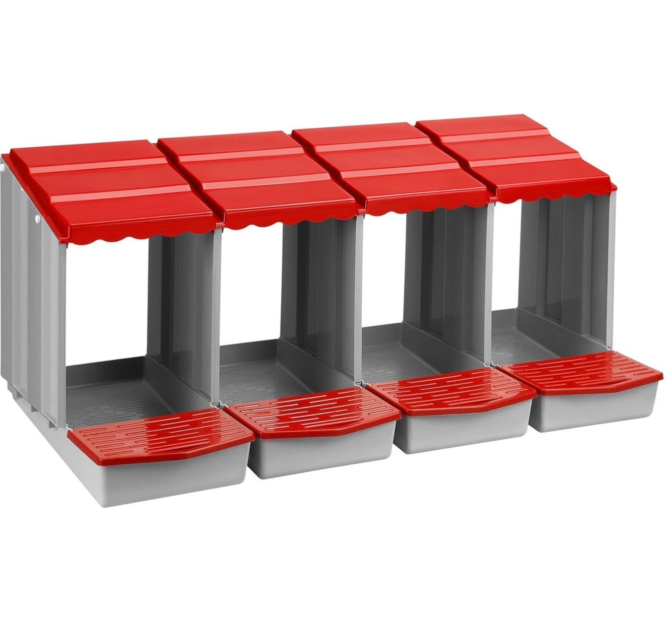 Pet Scene 4-Hole Roll-Away Chicken Nesting Box – Modular Poultry Laying Boxes with Egg Collection