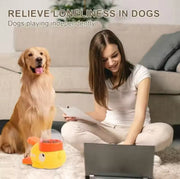 Duck-Shaped Interactive Dog Treat Dispenser Toy
