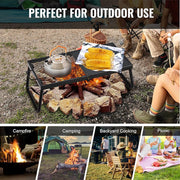 22.4-Inch Folding Steel Campfire Grill & Griddle
