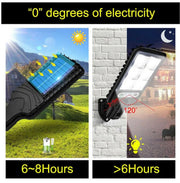 8000W LED Solar Flood Light Motion Sensor Security Wall Yard Street Outdoor Lamp