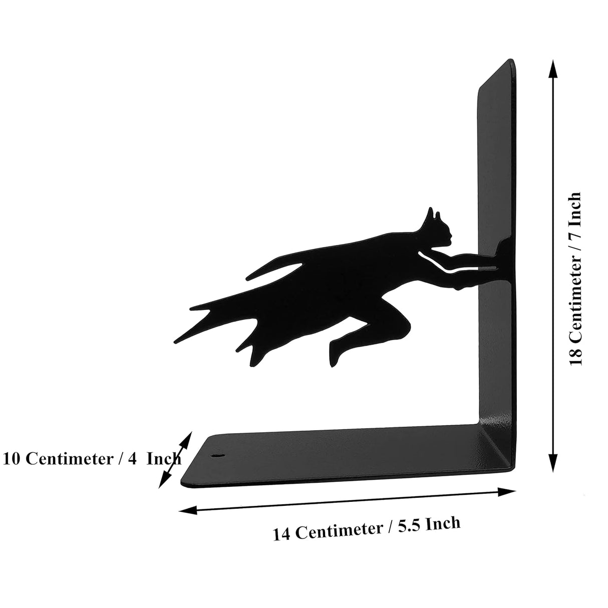 Superhero Bookend Figurines Metal Bookshelf Decor Desktop Ornament Office Desktop Accessories Bookshelf Home Decoration