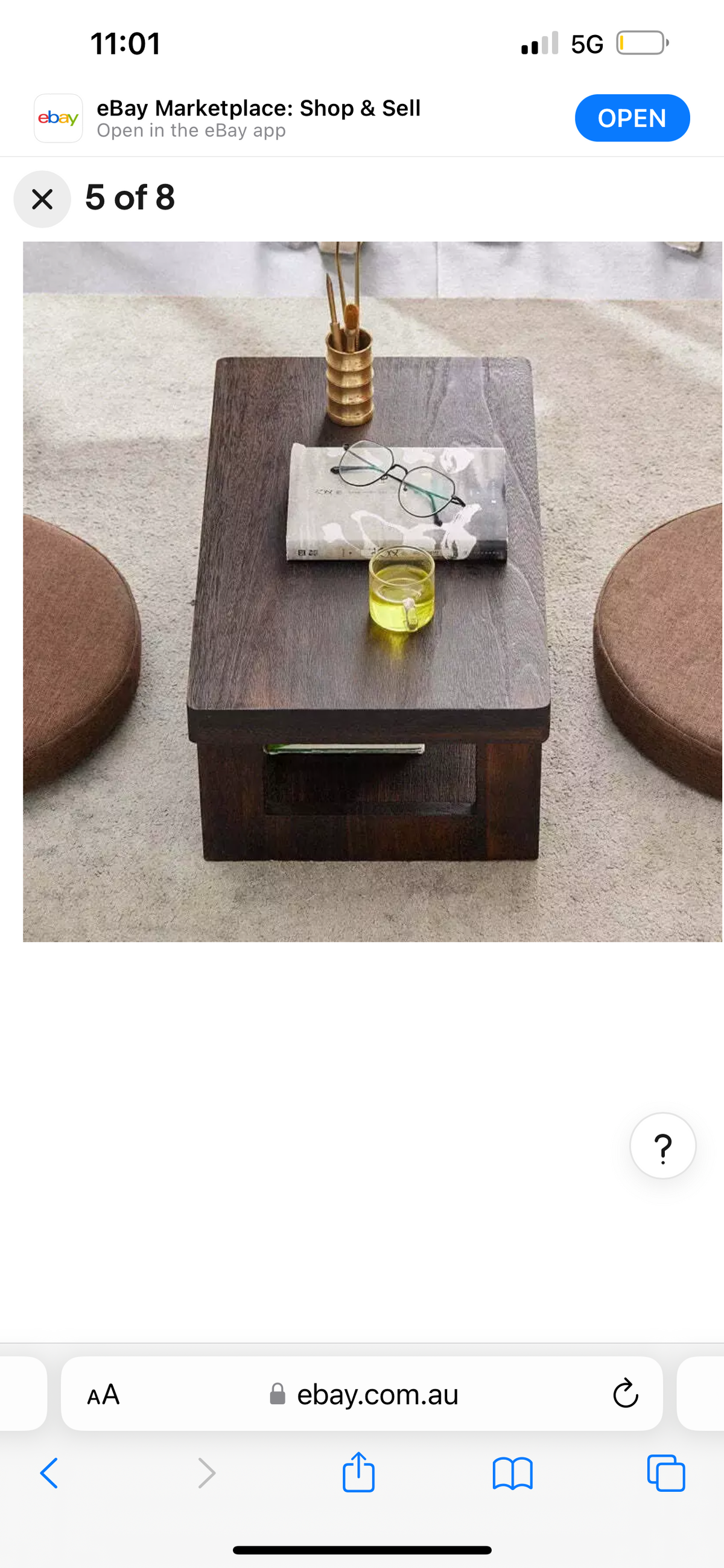 Adjustable Folding Solid-Wood Tatami Tea Table