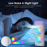 Mobile Air Conditioner with Remote Control, USB Portable Air Cooler, Mini Air Conditioner, Portable Air Cooler Fan, 3 Wind Speeds, Spray Function, 7 Colours Light