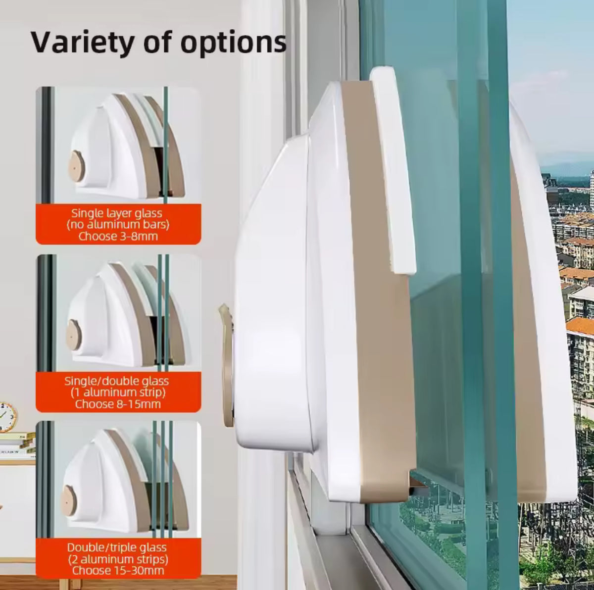 Double-Sided Magnetic Window Cleaning Tool