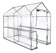 1.9 m Walk-In Greenhouse with 4 Shelves & PVC Cover