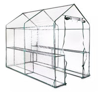 1.9 m Walk-In Greenhouse with 4 Shelves & PVC Cover