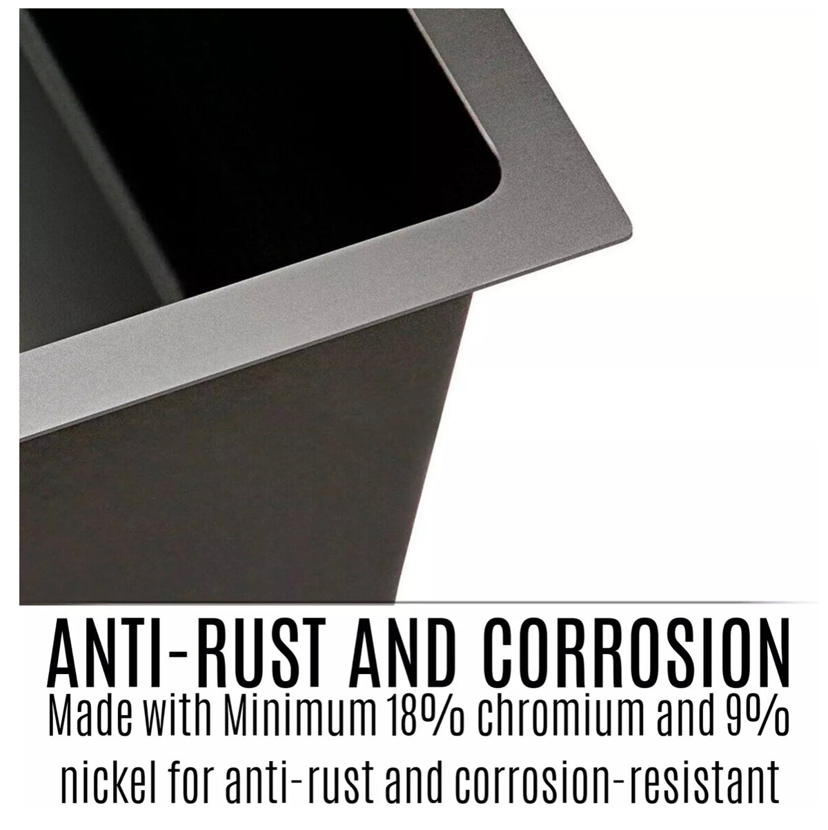 770 × 450 mm Nano-Black Double-Bowl Stainless-Steel Sink