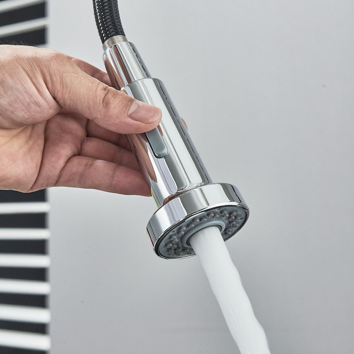 Kitchen Sink Mixer Taps Pull Out Laundry 360° Swivel Faucet Tap Black AU