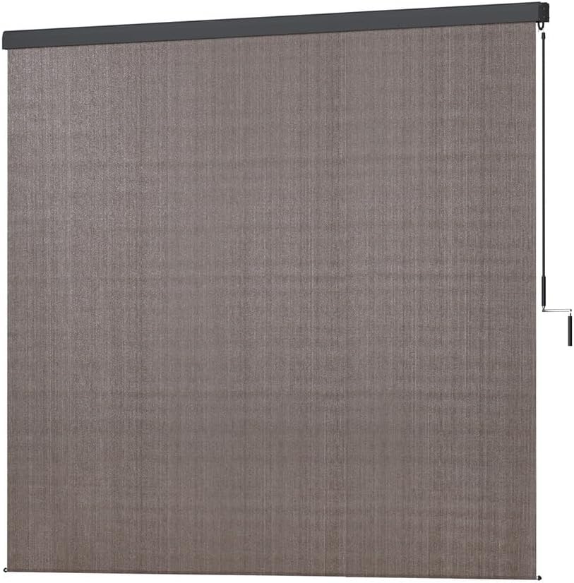 3 × 2.5 m Manual Outdoor Roller Blind – Brown