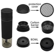 Portable Car Smoker Hookah Set with Ceramic Tobacco Bowl Cigarette Holder Luxury Shisha Smoking Accessories