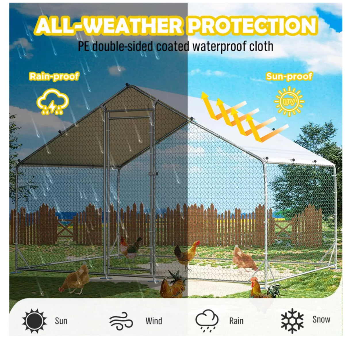 Large Outdoor Dog Kennel & Playpen Enclosure