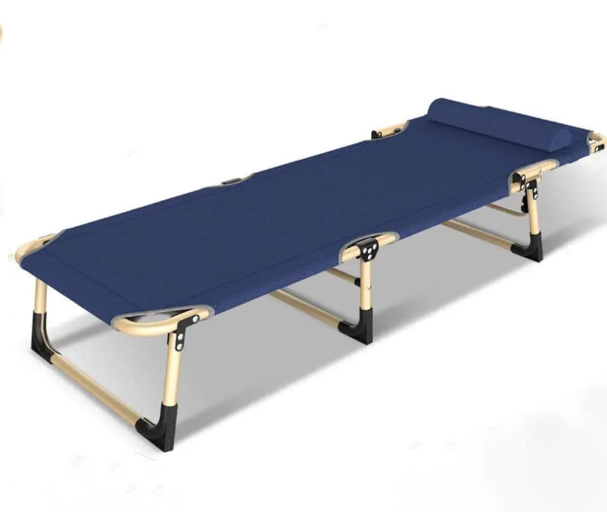 4-Position Folding Camping Lounger with Pillow – Up to 136 kg