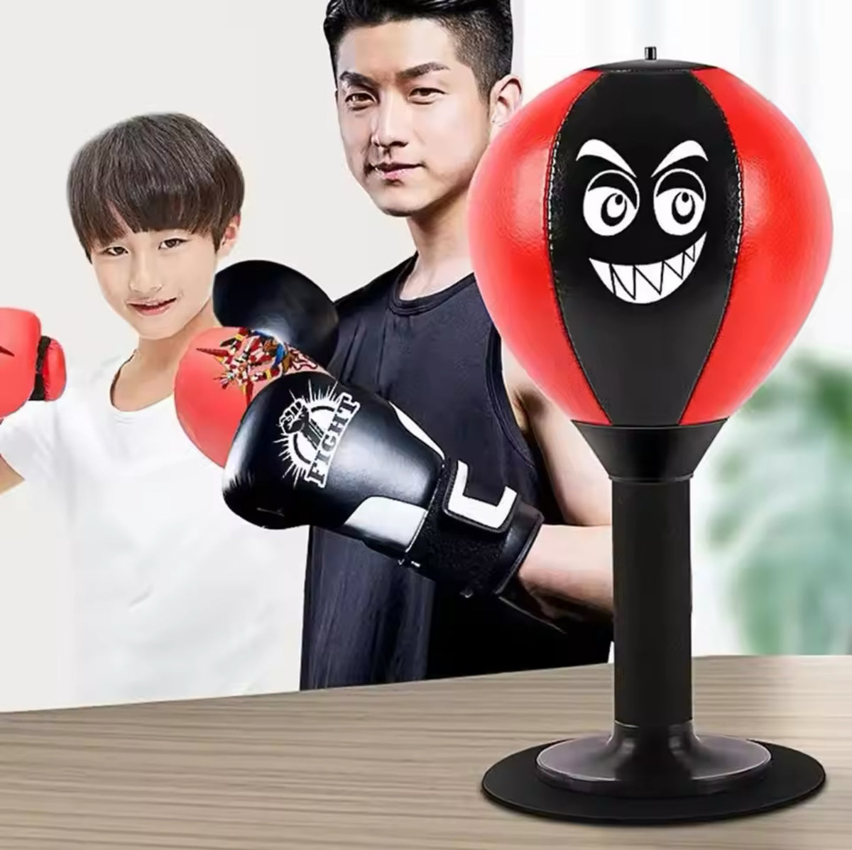 Desktop Suction-Base Rebound Punching Ball – 2 Colours