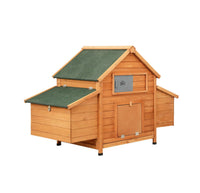 Large Wooden Chicken Coop & Rabbit Hutch with Run
