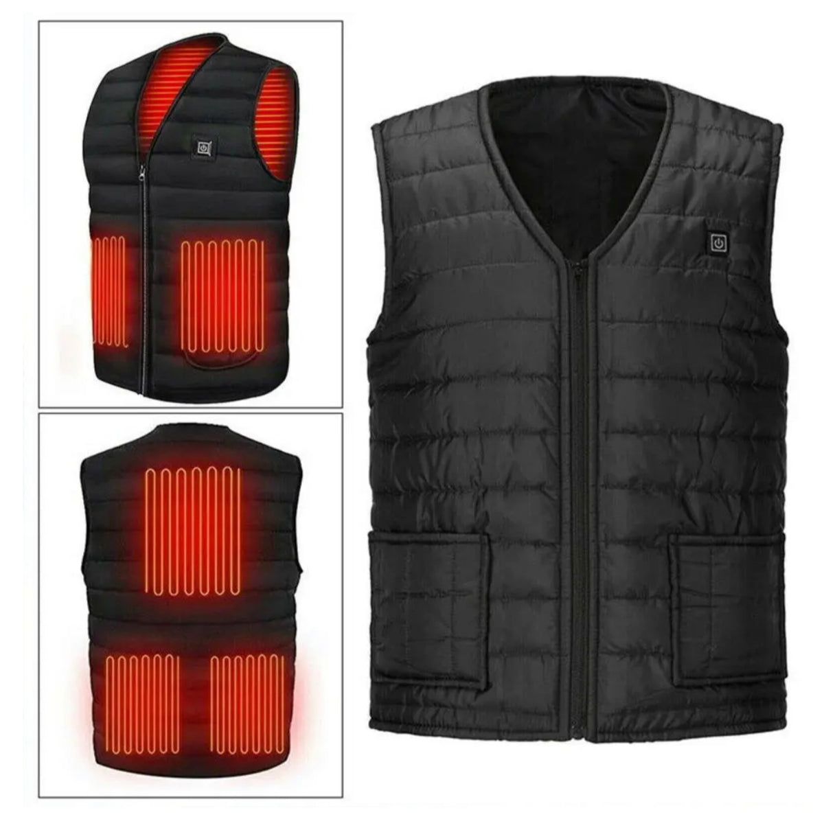 5V USB Heated Vest – 6 Sizes, Battery Not Included