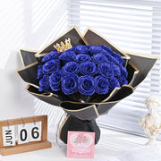 DIY Glitter Rose Bouquet Kit – 24 Artificial Roses