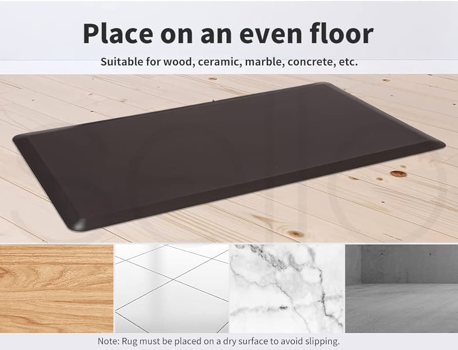 Brown 51 × 99 cm Waterproof Standing Desk Mat