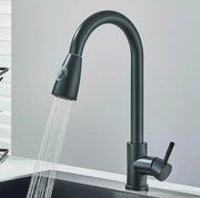 Black 2-Mode Pull-Out Kitchen Mixer Tap – 360° Swivel