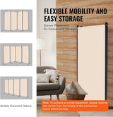 Room Divider, 4 Panels Room Divider, Folding Privacy Screen and Portable Partition Divider for Room Separation, Freestanding Room Partitions for Office, Bedroom, Study, Beige