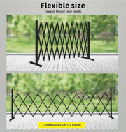White Expandable Metal Barrier Fence for Indoor or Outdoor Use