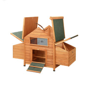 Large Wooden Chicken Coop & Rabbit Hutch with Run