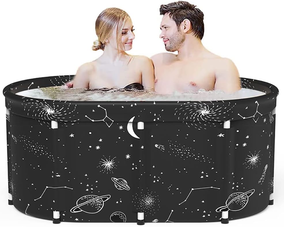 Large Foldable Adult Soaking Tub with Cover – 109 cm