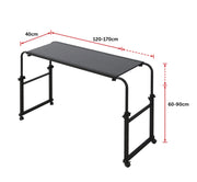 Mobile Overbed Laptop & Work Table with Wheels