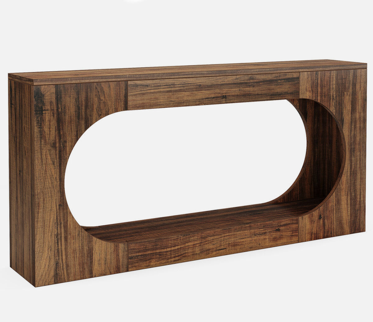 Rustic-Brown Wood Console Table