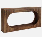 Rustic-Brown Wood Console Table