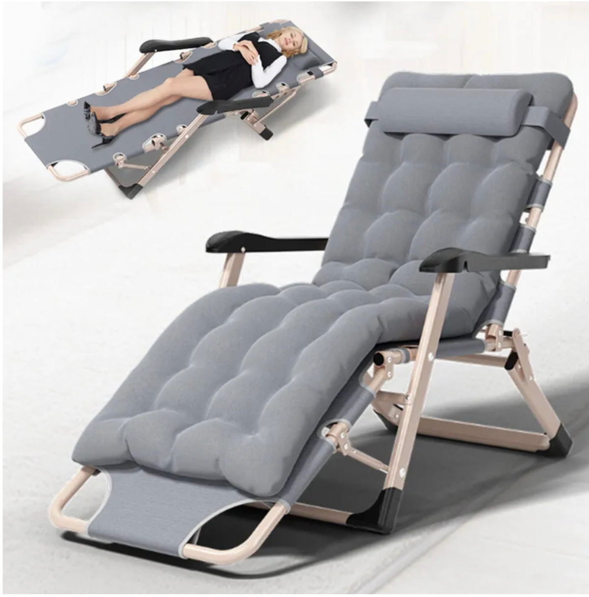3-in-1 Folding Outdoor Lounger – Up to 150 kg