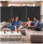 5.6 ft 6-Panel Rolling Room Divider – Black