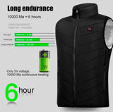 Electric Vest Heated Jacket USB Thermal Warm Heat Pad Winter Body Warmer Unisex