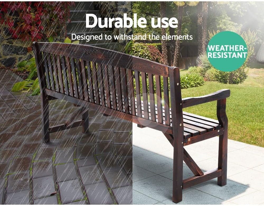 160 cm Water-Repellent Timber Garden Bench